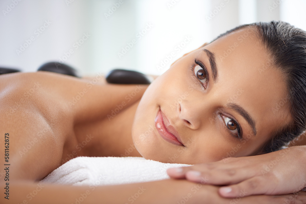Give yourself a breakyou deserve it. a beautiful young woman relaxing during spa treatment.
