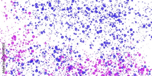 Pink and violet spots and blobs on white background. Purple and pink abstract watercolor background. dots like molecules or viruses under a microscope.