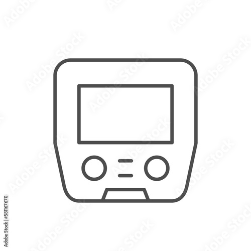Glucose meter line outline icon