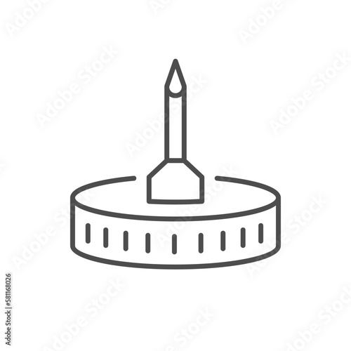 Insulin pen needle line icon