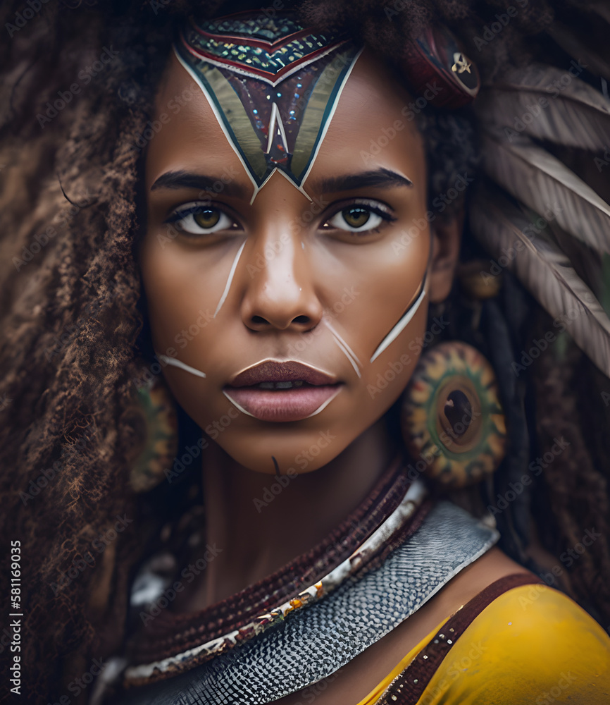 Beautiful Woman of the Amazon, Power and Beauty of the Indigenous