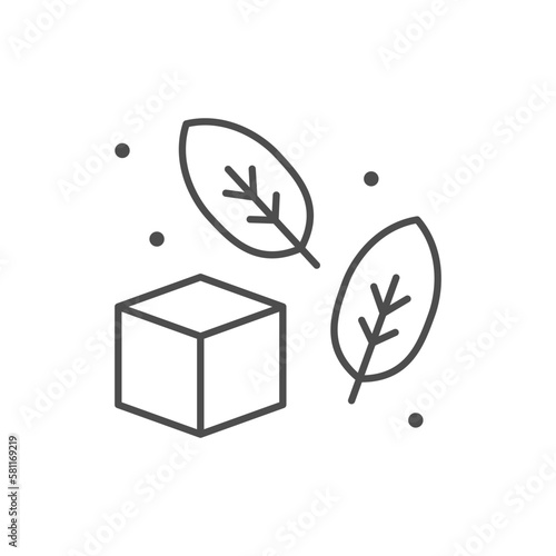 Sugar cube line outline icon