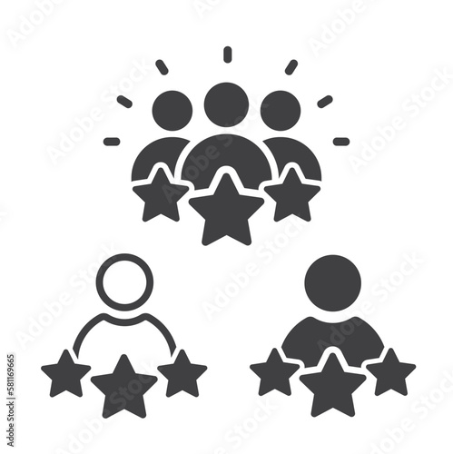 Rating icon or logo isolated sign, symbol, vector.