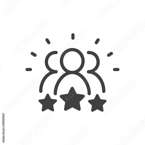 Rating icon or logo isolated sign, symbol, vector.