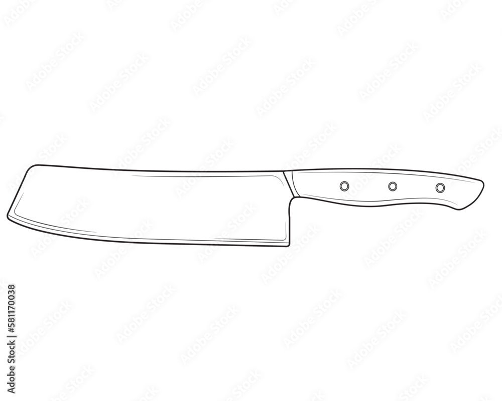 Knife isolated on white background. Vector illustration. Knife isolated on white background. Vector illustration.
