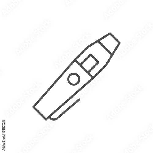 Diabetic glucometer line outline icon
