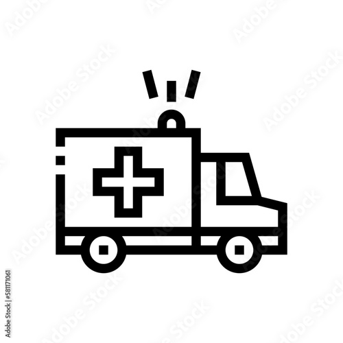 Ambulance line icon