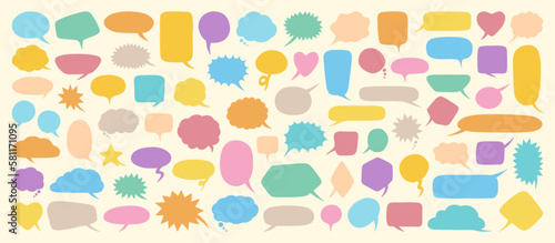 Message bubble vector. Speech bubble, text message, social media comment. Website or mobile app comment. Message cloud doodle. Comics. Chat or dialogue cloud.