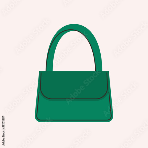 Woman bag. Fashion handbag tote cross body purse, cartoon leather stylish female accessories. Vector flat illustration