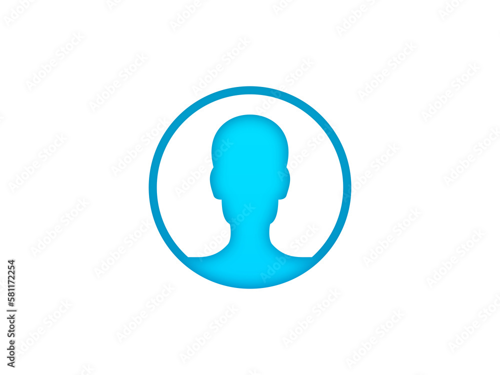Human face icons, symbols that represent  communication  through various channels. Women communicate. Illustration 3D for content icon female speech, speaker, contact, background style communication