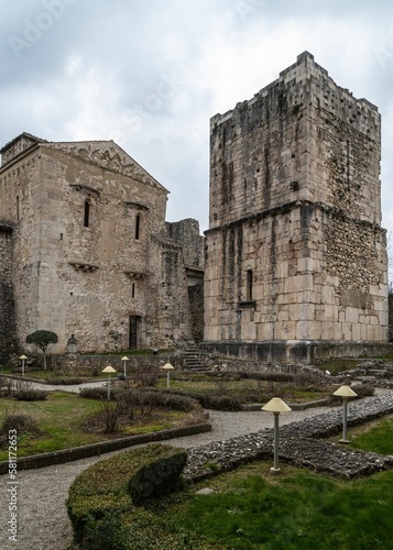 Ruins of the medieval abbey of Abbazia del Goleto in Sant'Angelo dei Lombardi, Campania, Italy