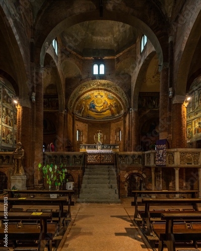 Interior of the church of San Teodoro  Lombardy  Italy