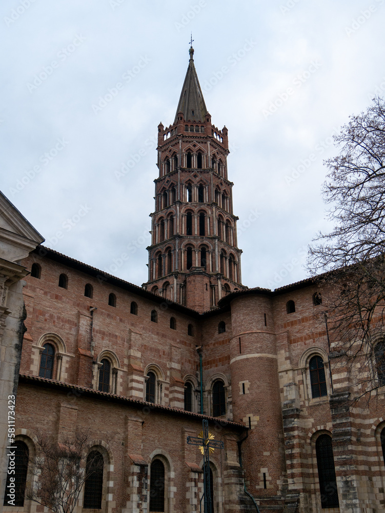 Clocher et Porte Miègeville de la Basilique Saint-Sernin de Toulouse
