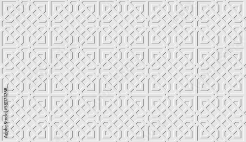 MobileArabic pattern. Seamless ornaments for the background of Islam. 3D geometric shape. Traditional Arabic motif texture, vector illustration