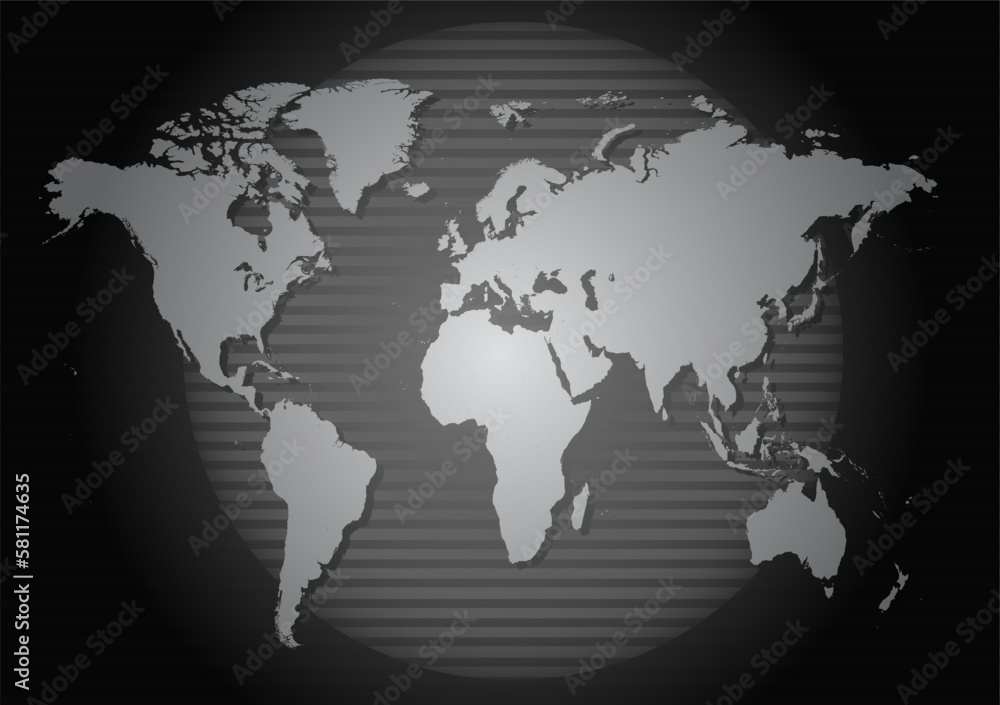 World map black background technology with shadow and stripes vector illustration eps 10 file + jpg file World map black background technology with shadow and stripes vector illustration eps 10 file + jpg file