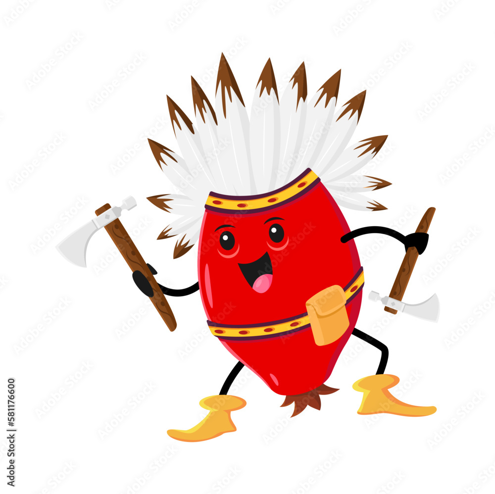 cartoon-rosehip-berry-native-american-character-isolated-vector-indian