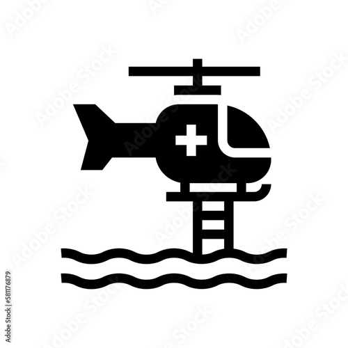 Helicopter glyph icon