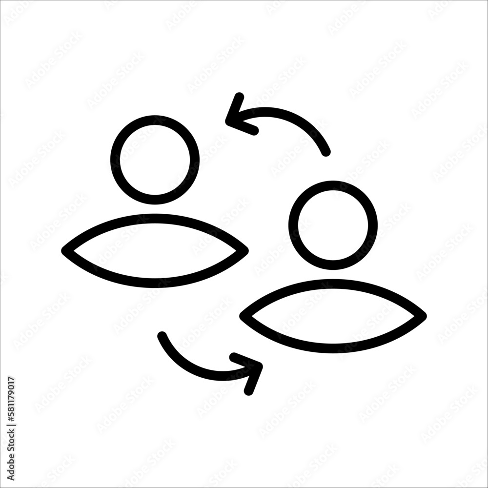 Transfer arrow line icon. linear style sign for mobile concept and web design. Right arrow left simple line vector icon. Symbol, logo illustration. Transfer arrow line icon. linear style sign for mobile concept and web design. Right arrow left simple line vector icon. Symbol, logo illustration.