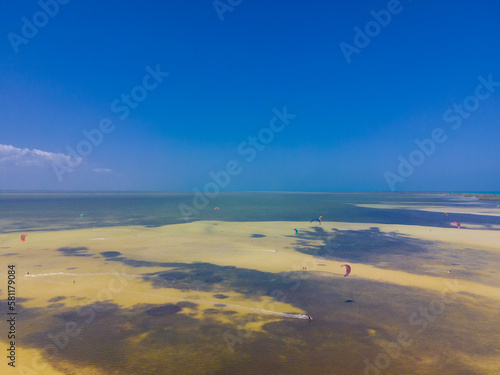 Drone view of Isla Blanca  Mexico