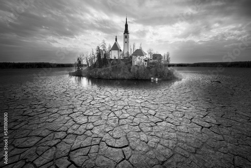 drought - lake bled castle