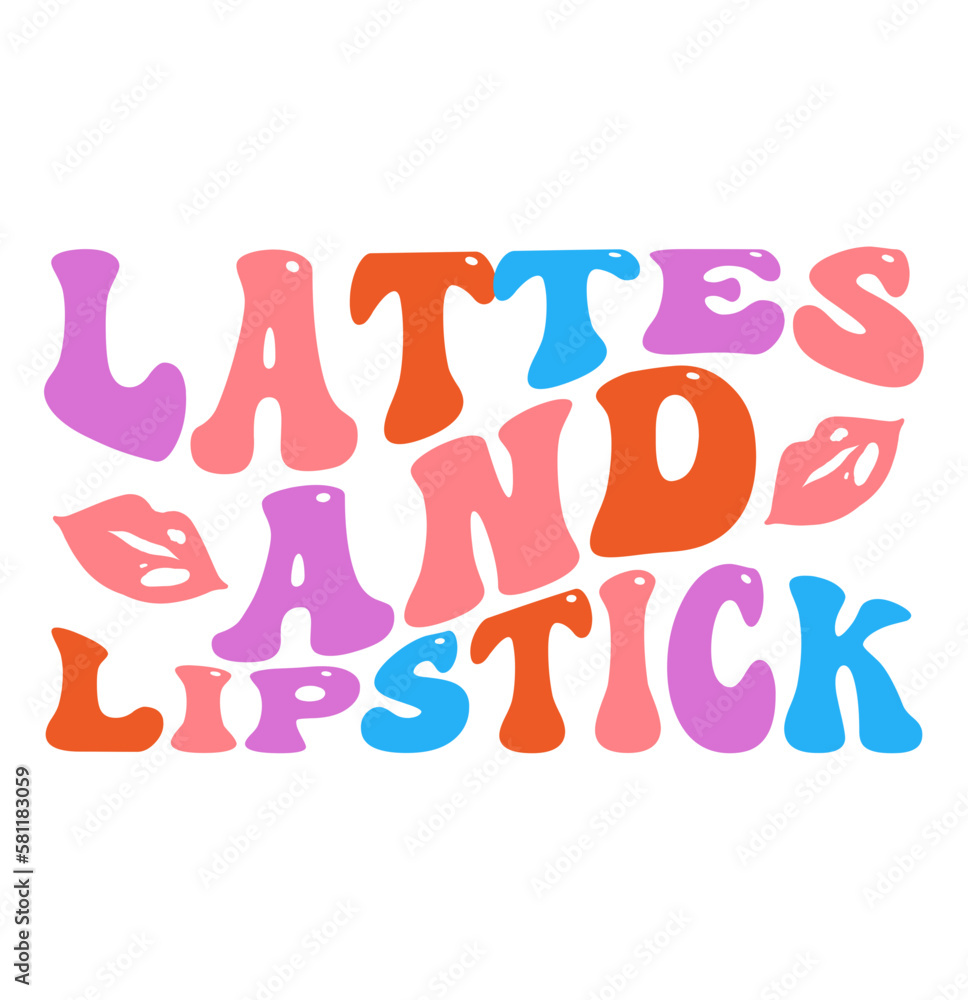 Lattes and lipstick svg