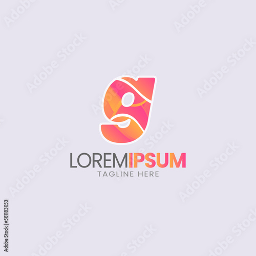 Initial G letter abstract gradient logo. Premium business logotype. Graphic alphabet symbol for corporate business identity.