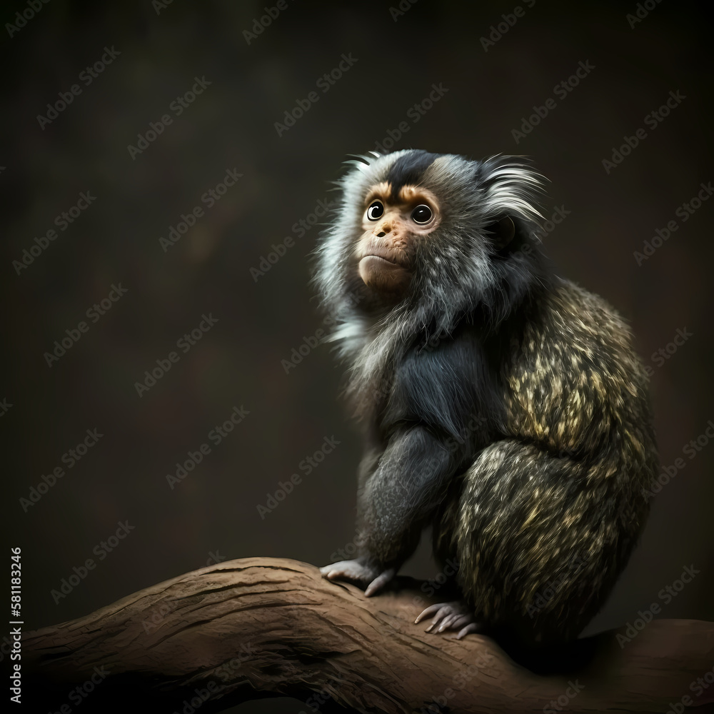 Marmoset Monkey. Generative AI Marmoset Monkey. Generative AI