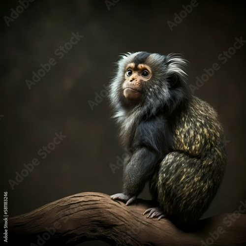 Marmoset Monkey. Generative AI © premiumdesign