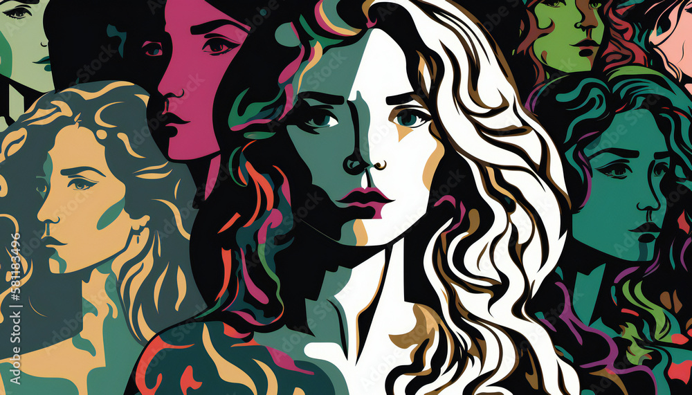 women seamless colorful pattern background women seamless colorful pattern background