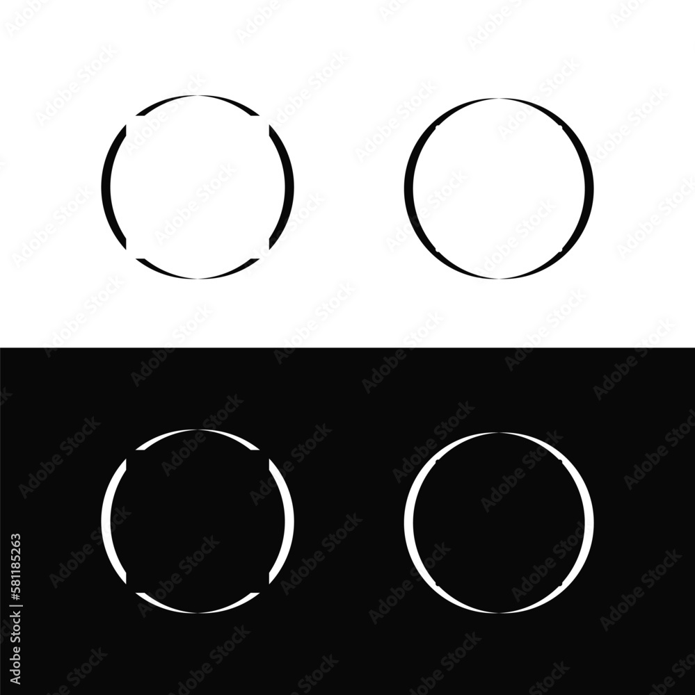 Circle vector logo template design Round circular banner frames, borders Circle vector logo template design Round circular banner frames, borders
