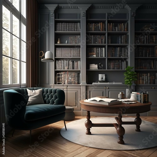 modern living room Generative AI © Крипт Крпитович