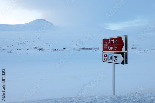 Fotografi Arctic circle road in Norway, Europe