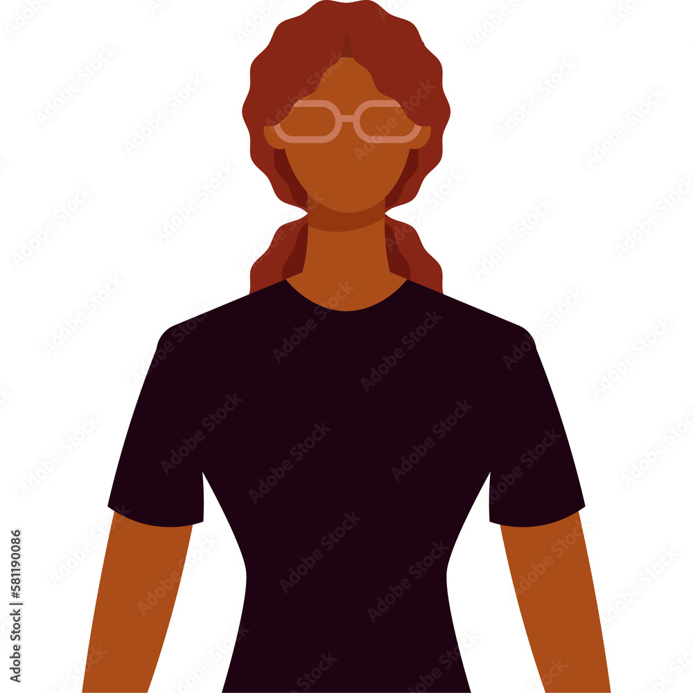 African american woman portrait in flat style African american woman portrait in flat style