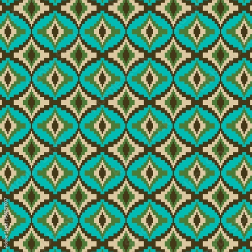 bargello florentine embroidery pattern blue green brown