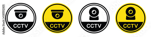 CCTV set icon. Camera security set icon, vector illustration