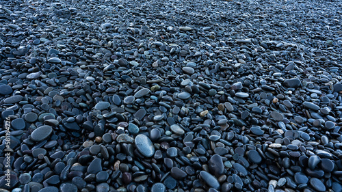 Beach rocks texture at washington coastal beach in Olympic National Park