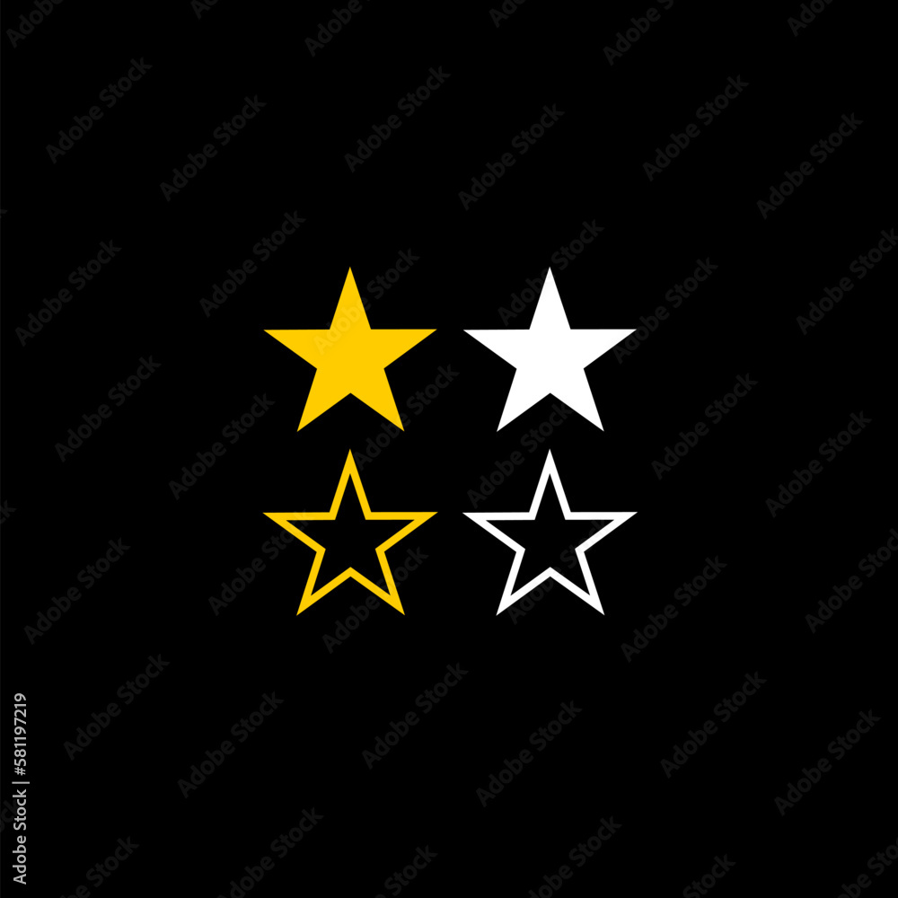 Obraz premium Star icon. Star icon image isolated on black background
