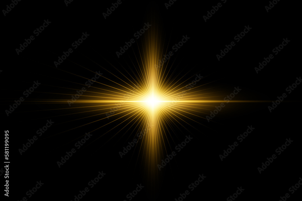 golden lights optical lens flares shiny