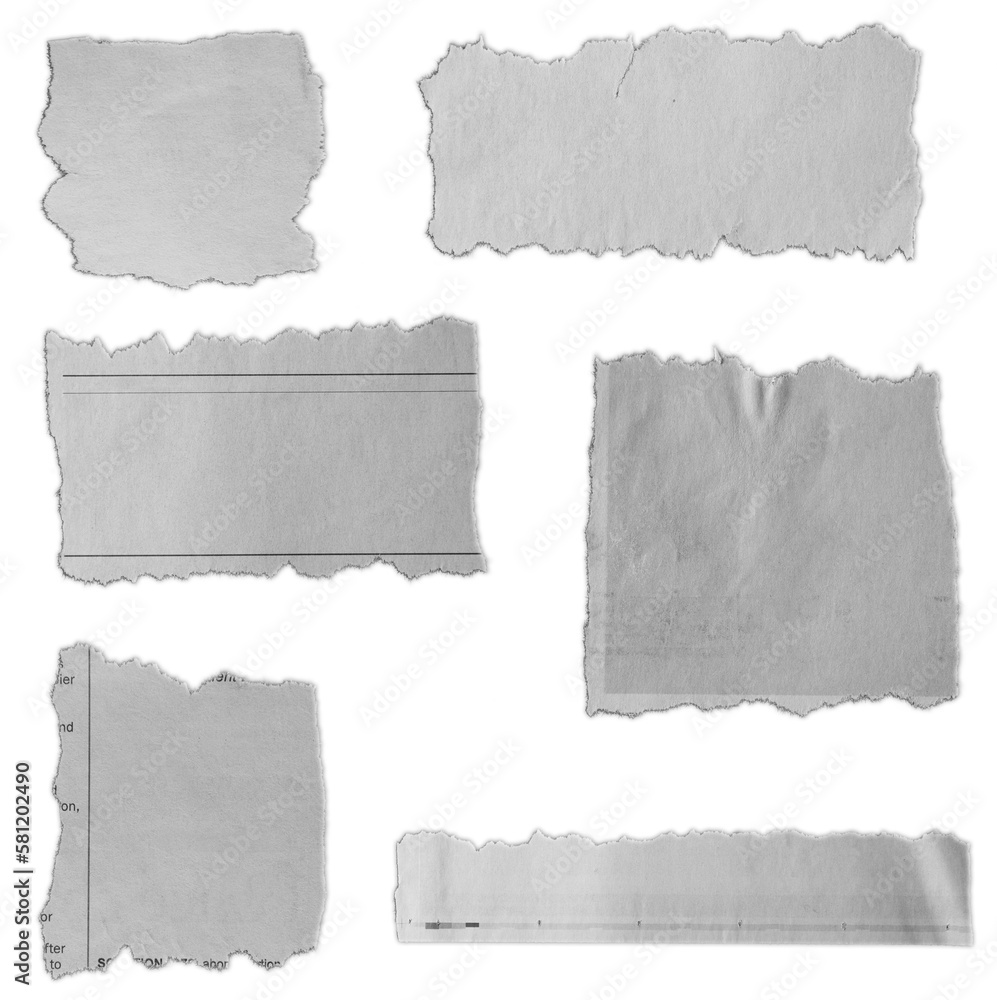 Torn pieces of paper Torn pieces of paper