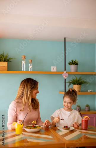 Mother and daughter having ...