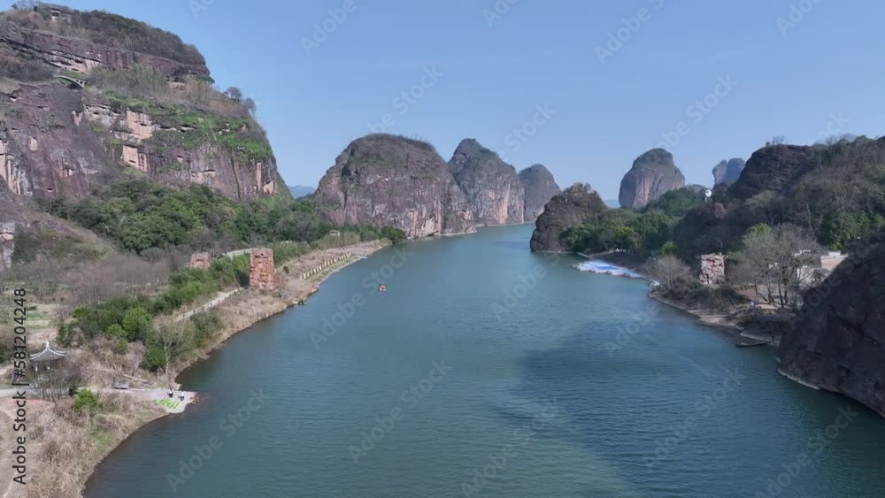 view of beautiful rock hill along river view of beautiful rock hill along river