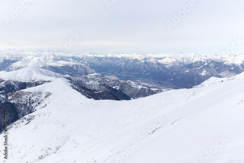 View of mountain with snow in Lombardy © mauriziobiso