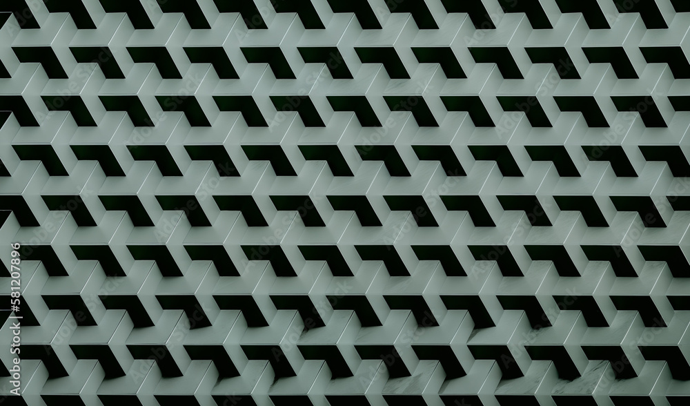 Trilateral hexagonal pattern, stone texture. Generative AI Trilateral hexagonal pattern, stone texture. Generative AI