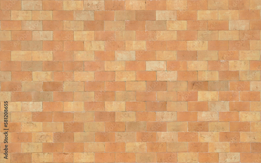Wall texture in orange and yellow bricks, background, mosaic Wall texture in orange and yellow bricks, background, mosaic