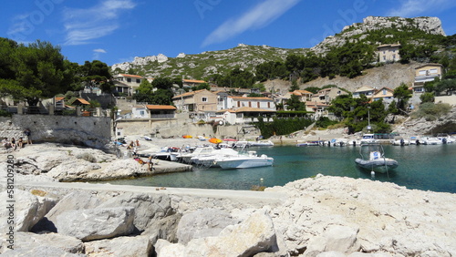 Calanque de Niolon, commune de Rove sur la côte méditerranéenne (Provence-Alpes-Côte-d'Azur, Bouches-du-Rhône, France)
