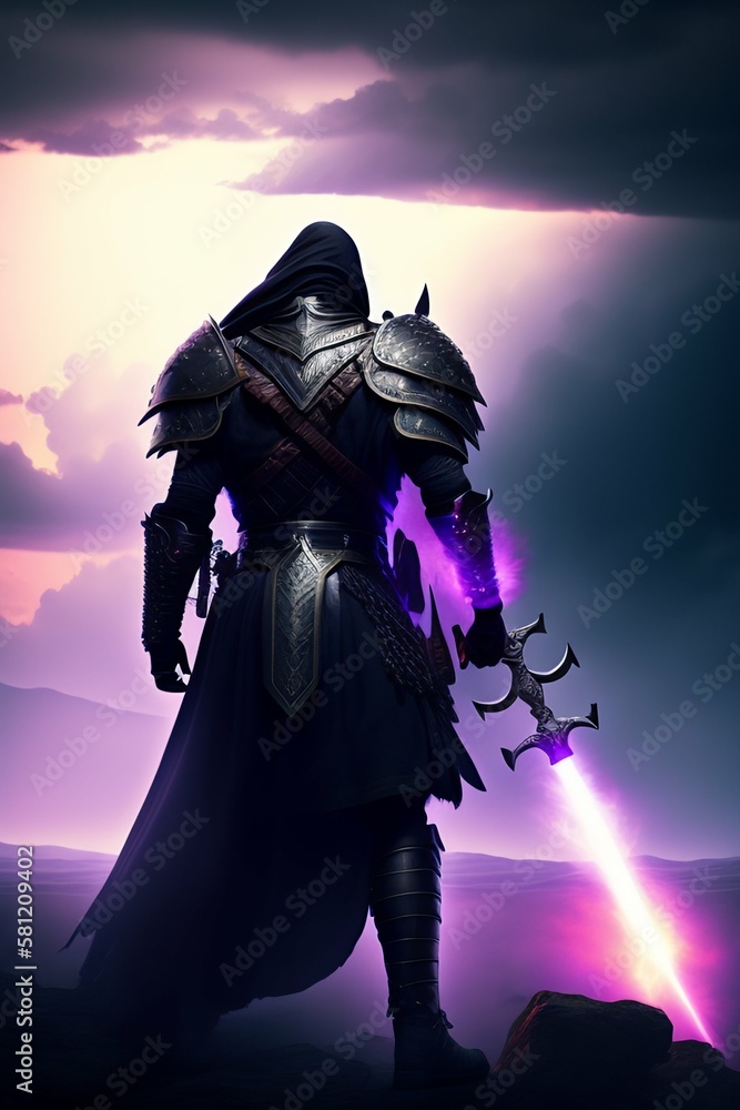 Fototapeta premium ancient knight in armor