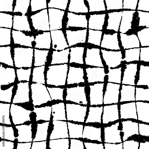 Wavy Inky Windowpane Pattern on Blotting Paper