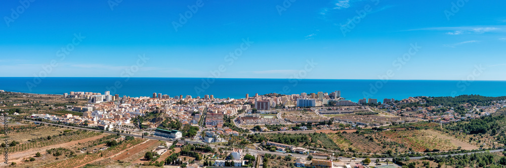 Panoramic View of Oropesa del Mar from the Mountains