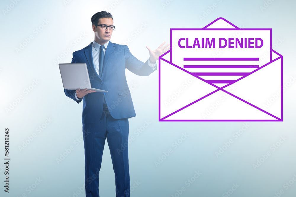 Concept of denying medical insurance claim Concept of denying medical insurance claim