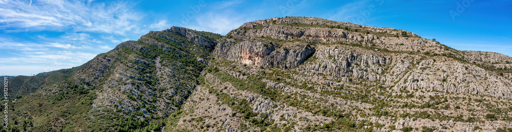 Unspoiled Beauty: Panoramic View of Mountains near Oropesa del Mar, Spain